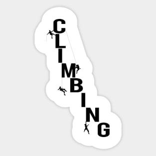 Climbing - Lettering With Silhouettes Sticker